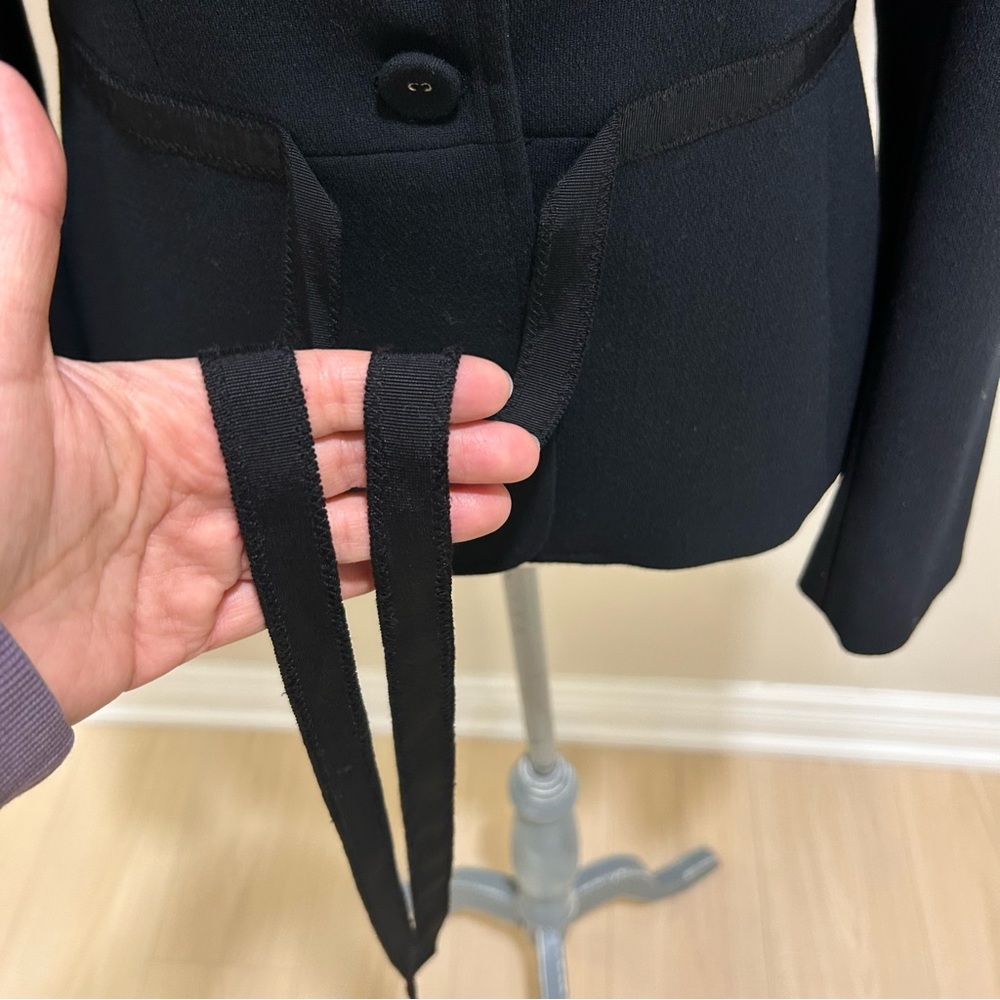 Sandra Angelozzi Tailored Tie front Blazer Black - Picture 5 of 13